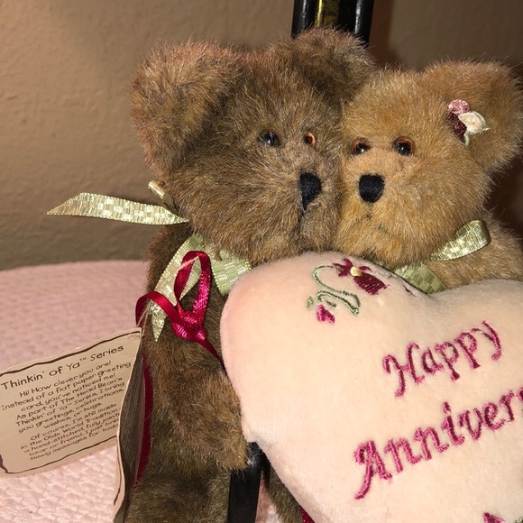 Boyd’s Bear Happy Anniversary Two Bears/Heart - Picture 5 of 8